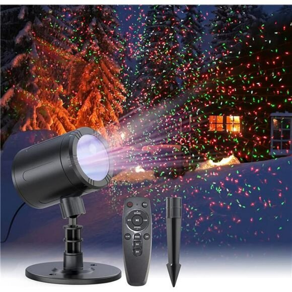 Christmas Projector Lights Outdoor, Elsture Red and Green Star Show Projection - Picture 2 of 6